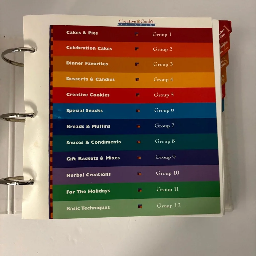 Creative Cook's Kitchen Recipe Card Binder 1998 IMP Hardcover Recipe Organizer